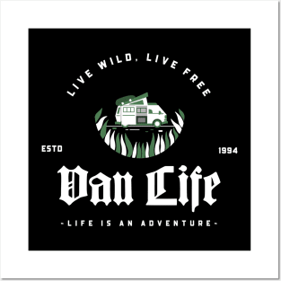 Live Wild, Live Free - Van Life Posters and Art